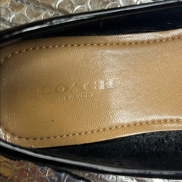 Coach Black Loafers with Silver Emblem - Picture 4 of 16